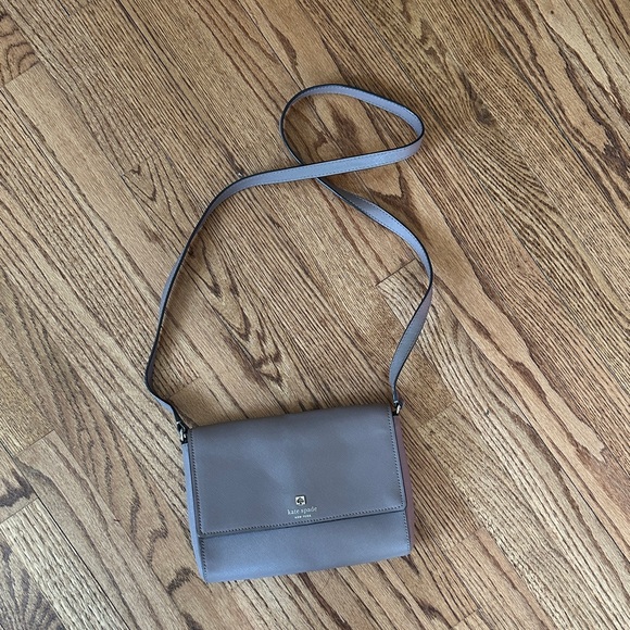 kate spade Handbags - kate spade Gray Taupe Leather Crossbody Bag